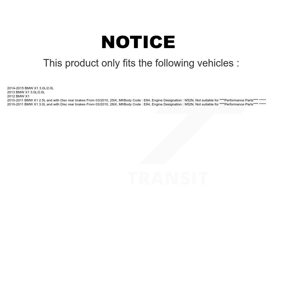 Brake Pads Wear Sensor Rear SEN-2BWS0256 For BMW X1