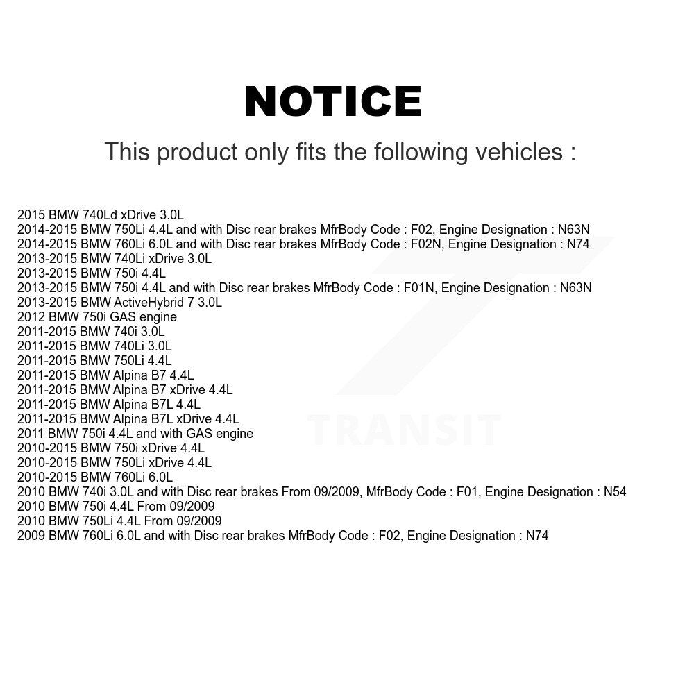 Brake Pads Wear Sensor Rear SEN-2BWS0268 For BMW 750i xDrive 750Li 740Li Alpina