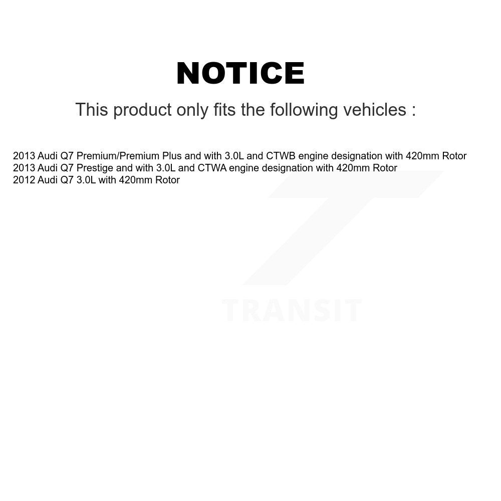 Brake Pads Wear Sensor Front SEN-2BWS0348 For Audi Q7 with 420mm Rotor
