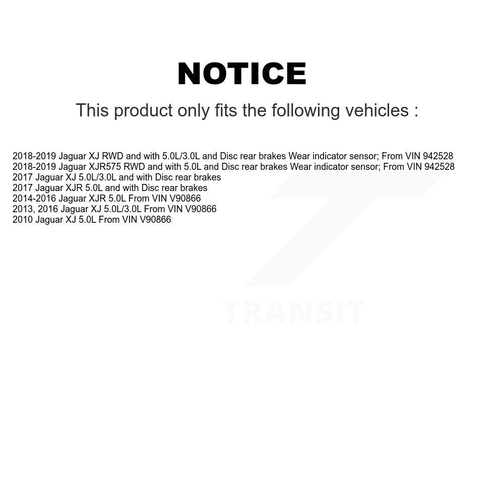 Brake Pads Wear Sensor Rear SEN-2BWS0419 For Jaguar XJ XJR XJR575