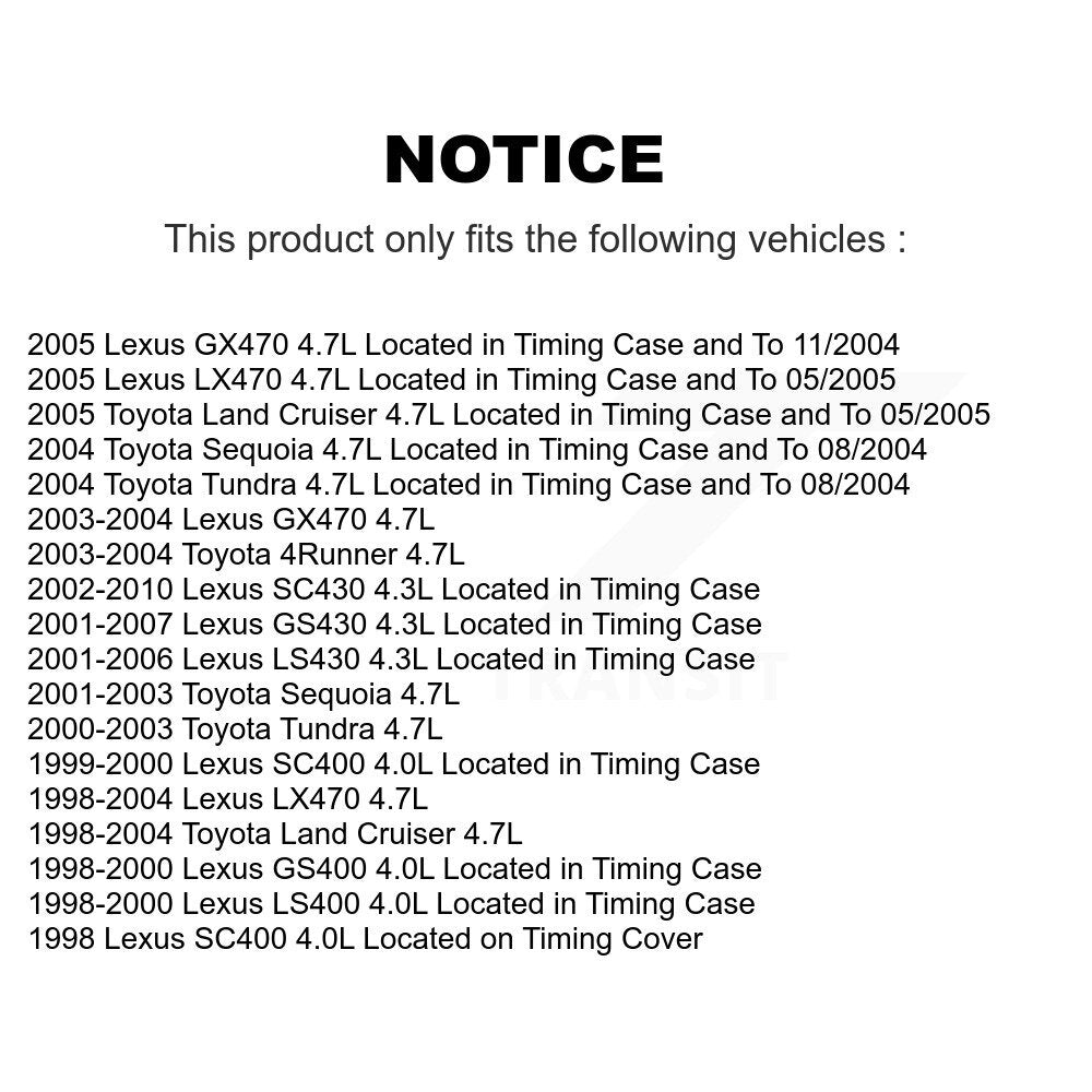 Engine Camshaft Position Sensor SEN-2CAM0247 For Toyota Tundra Lexus 4Runner