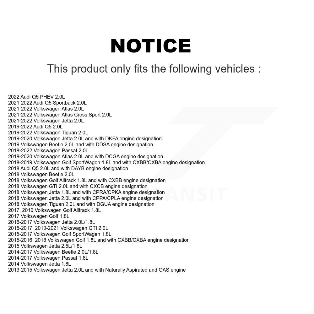 Engine Crankshaft Position Sensor SEN-2CRK0544 For Volkswagen Jetta Tiguan Atlas