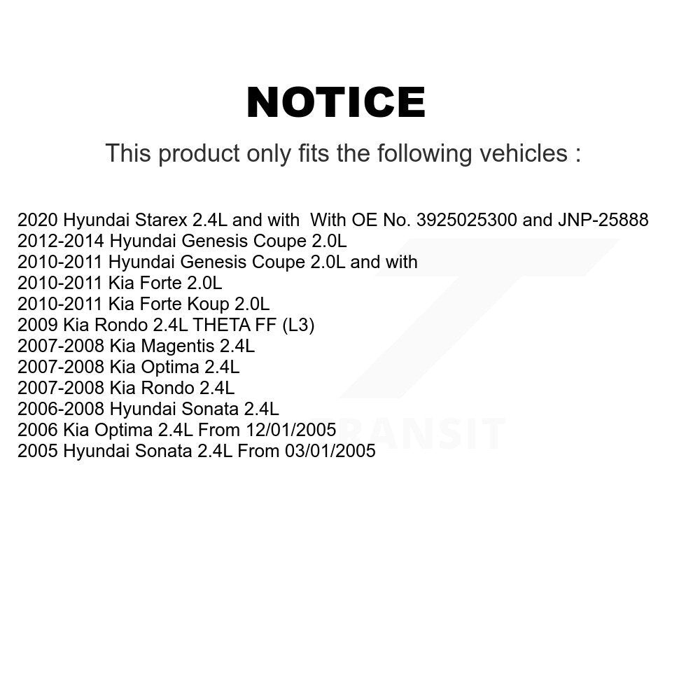 Ignition Knock (Detonation) Sensor SEN-2KNC0090 For Kia Hyundai Forte Rondo Koup