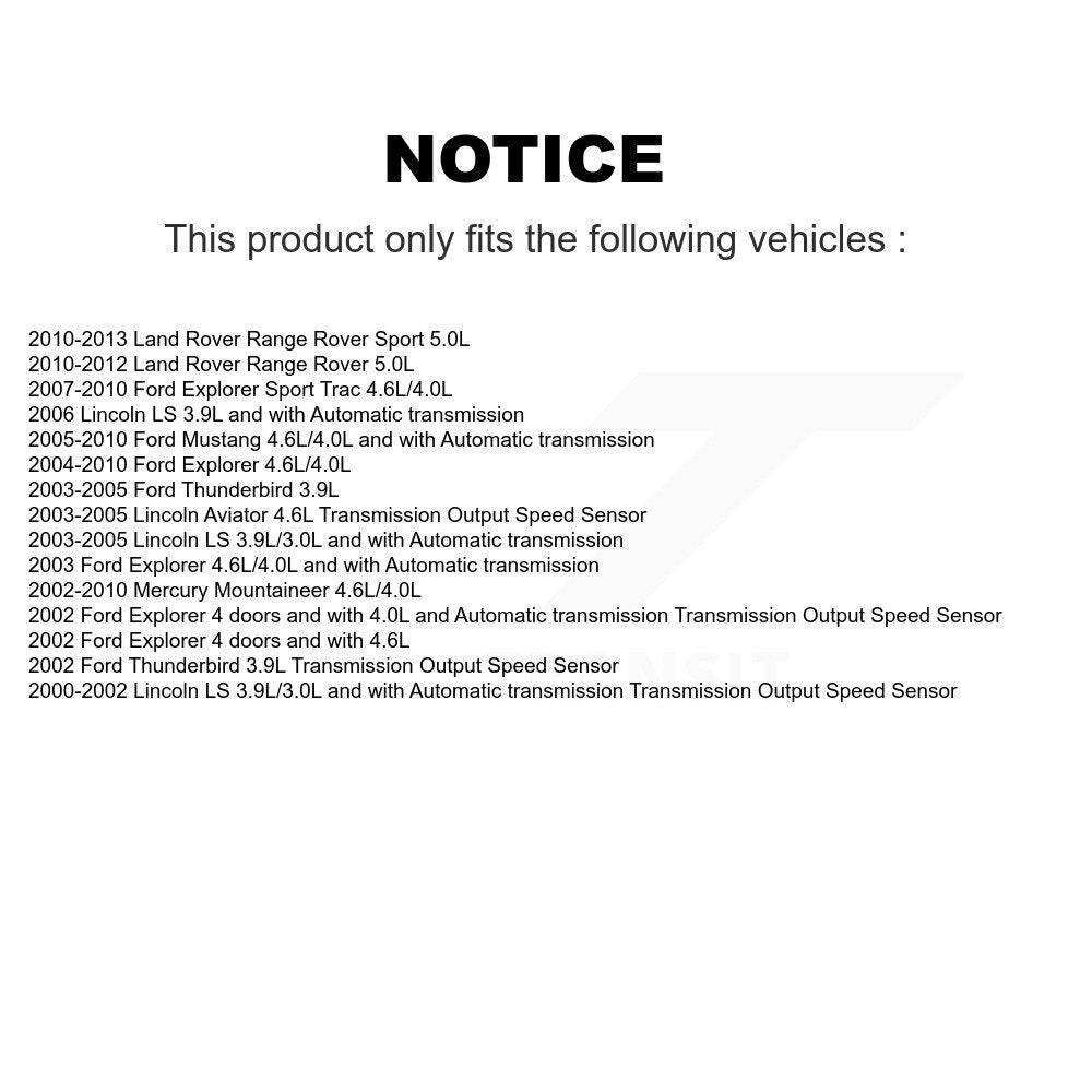 Vehicle Speed Sensor SEN-2VSS0049 For Ford Mustang Explorer Sport Trac Land LS