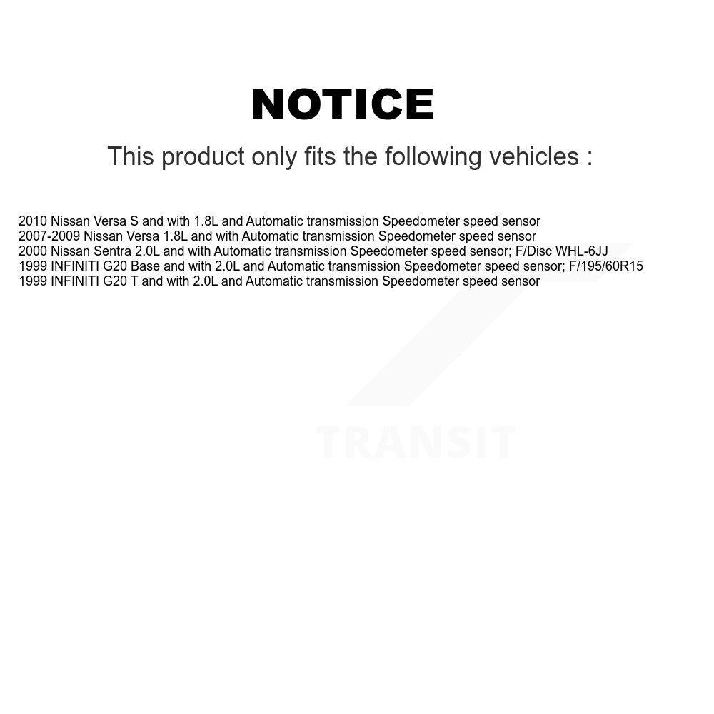 Vehicle Speed Sensor SEN-2VSS0272 For Nissan Versa Sentra