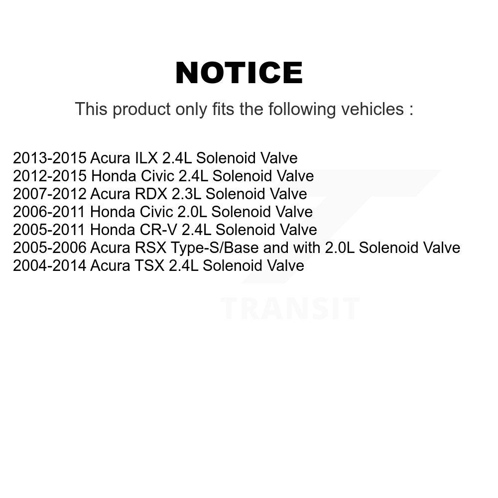 Engine Variable Valve Timing (VVT) Solenoid SEN-2VTS0039 For Honda Civic CR-V
