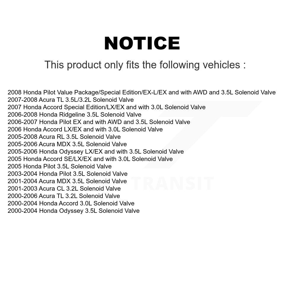 Engine Variable Valve Timing (VVT) Solenoid SEN-2VTS0152 For Honda Accord Acura