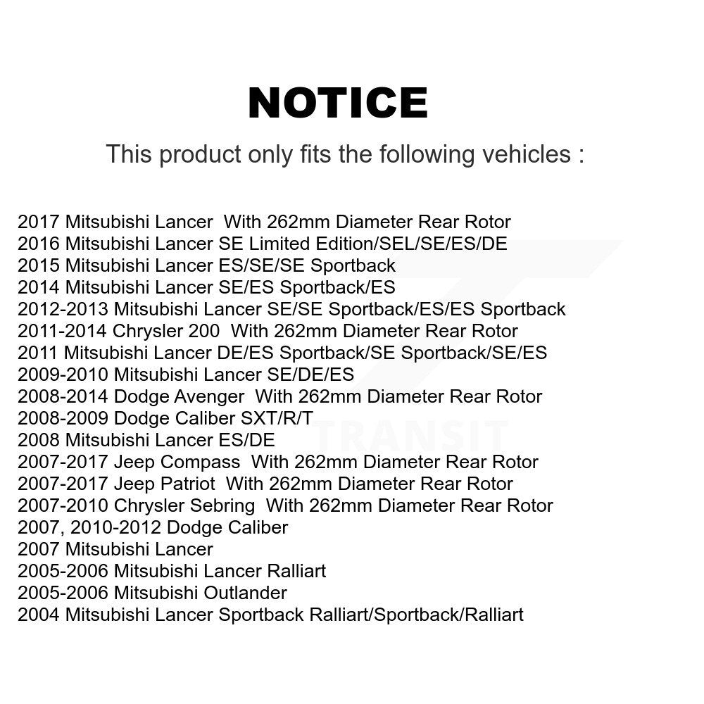 Semi-Metallic Disc Brake Pads Rear SIM-1037 For Jeep Mitsubishi Lancer Patriot