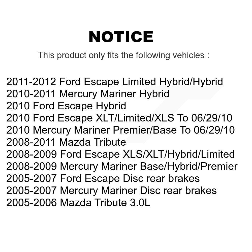 Semi-Metallic Disc Brake Pads Front SIM-1047 For Ford Escape Mazda Tribute