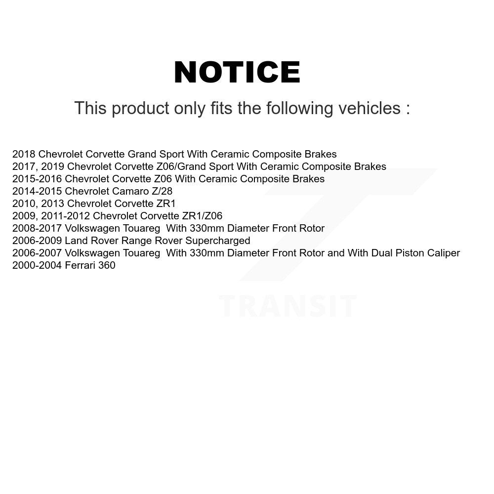Semi-Metallic Disc Brake Pads SIM-1165 For Chevrolet Volkswagen Touareg Corvette