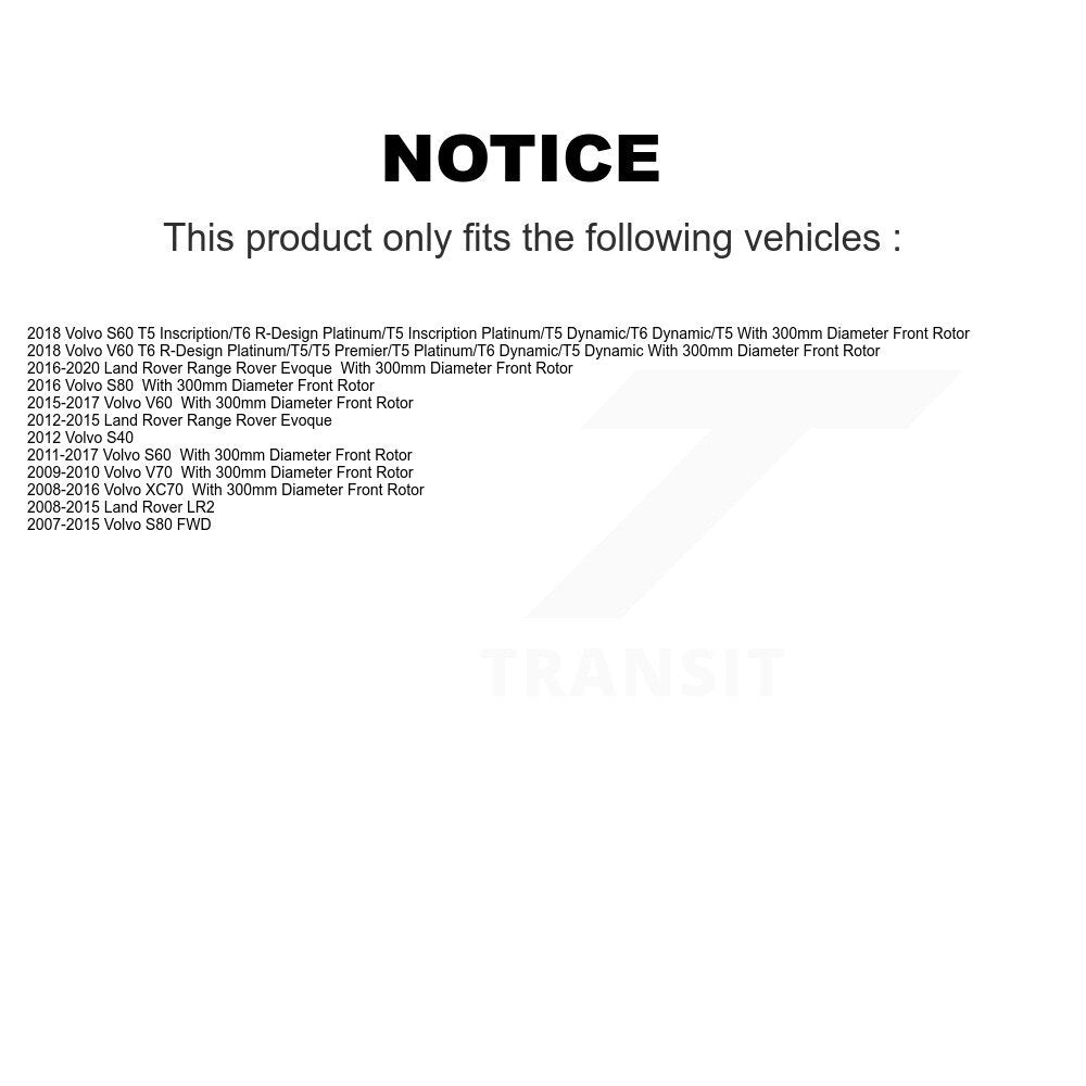 Semi-Metallic Disc Brake Pads Front SIM-1306 For Volvo Land Rover Range Evoque