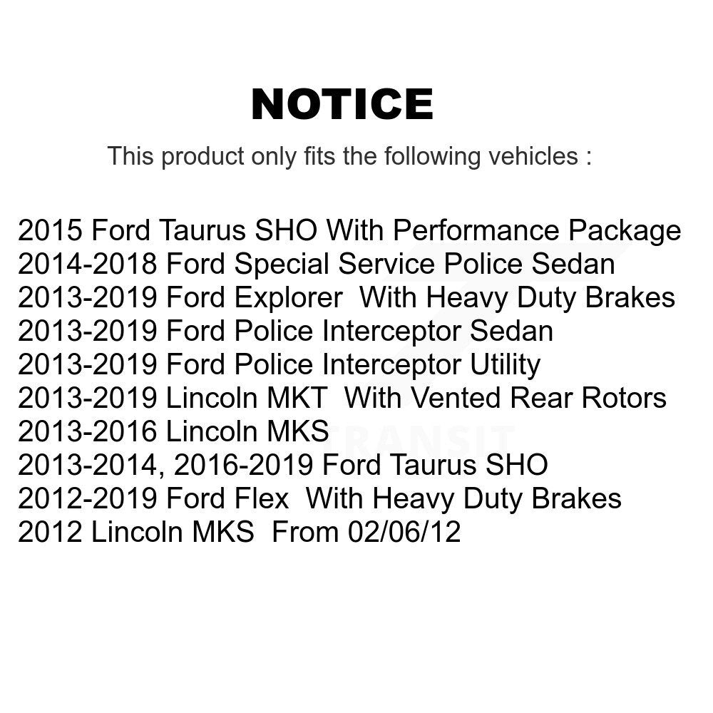 Semi-Metallic Disc Brake Pads Front SIM-1611 For Ford Explorer Flex Taurus Sedan