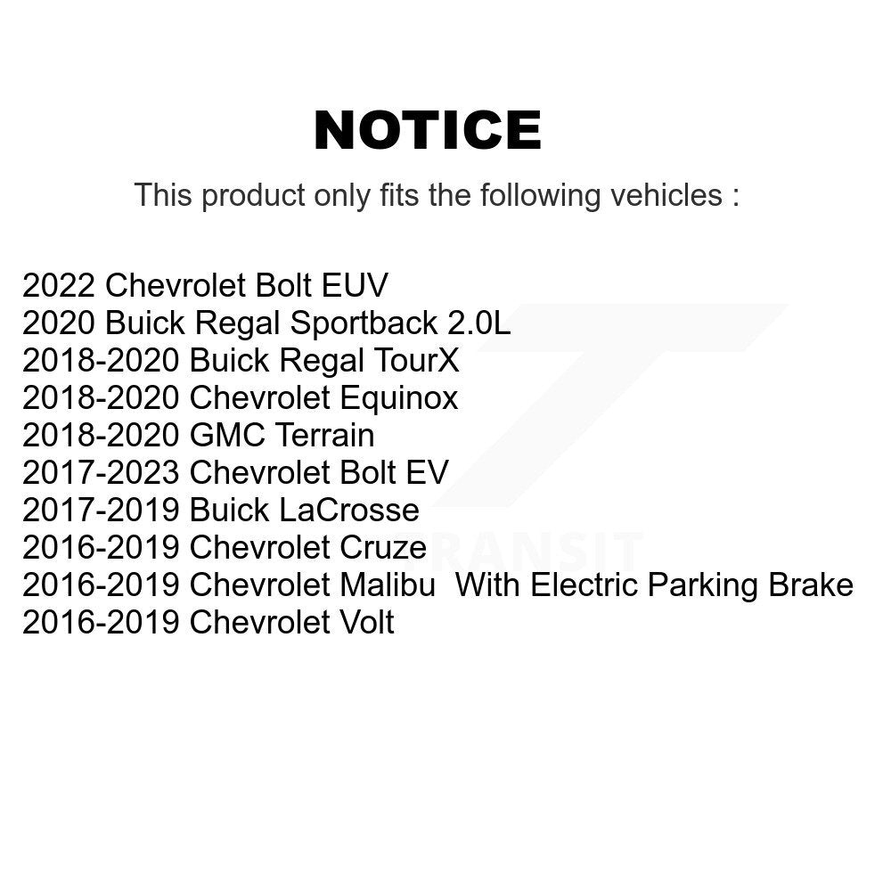 Semi-Metallic Disc Brake Pads Rear SIM-1857 For Chevrolet Cruze Equinox GMC Bolt