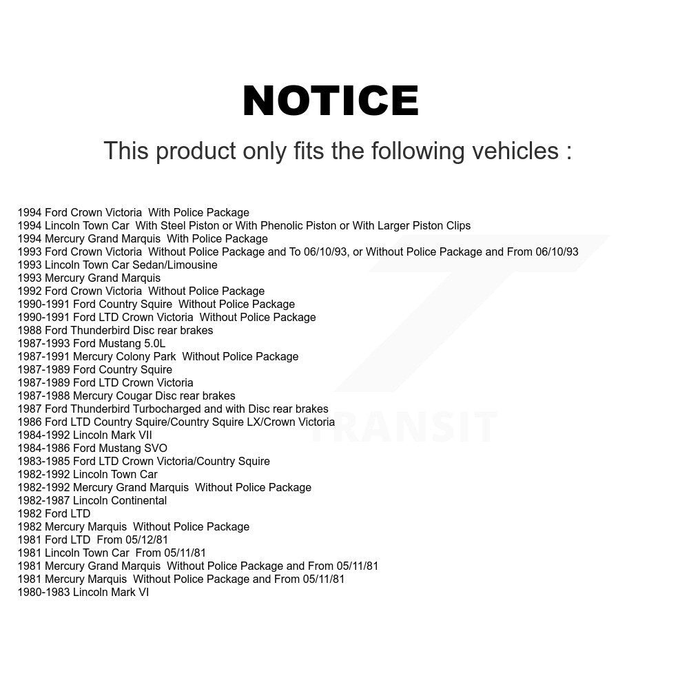 Semi-Metallic Disc Brake Pads Front SIM-199 For Ford Mustang Lincoln Mercury Car