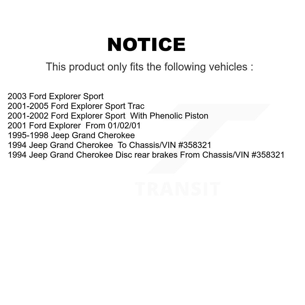 Semi-Metallic Disc Brake Pads Rear SIM-666 For Ford Explorer Sport Trac Jeep