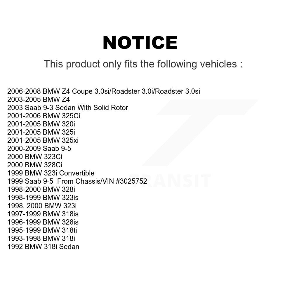 Semi-Metallic Disc Brake Pads Rear SIM-763 For BMW Z4 325Ci 325i 320i 325xi Saab