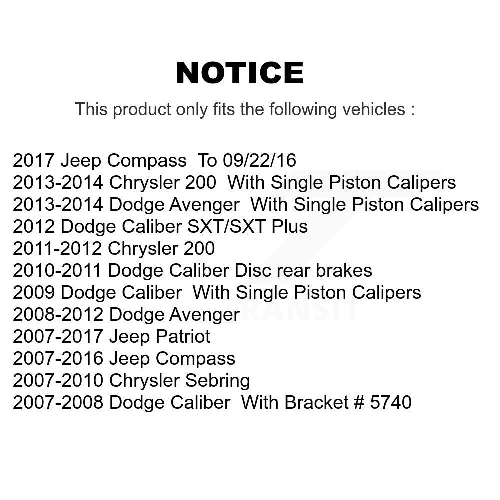 Brake Caliper Front Left SLC-18B5032 For Jeep Patriot Dodge Chrysler Compass 200