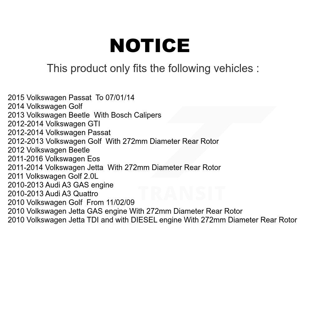 Brake Caliper Rear Left SLC-19B6384 For Volkswagen Jetta Golf Passat Beetle Audi