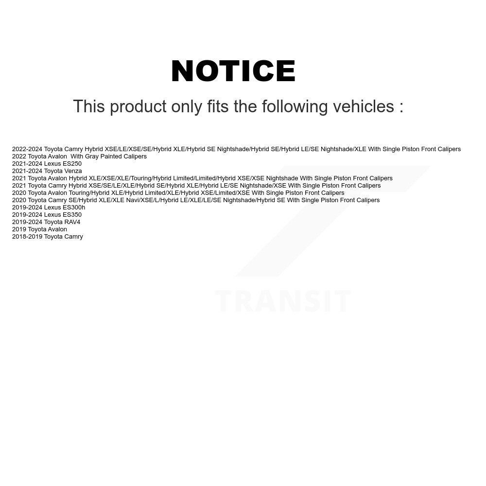 Brake Caliper Front Right SLC-19B7503 For Toyota RAV4 Camry Venza Lexus ES350