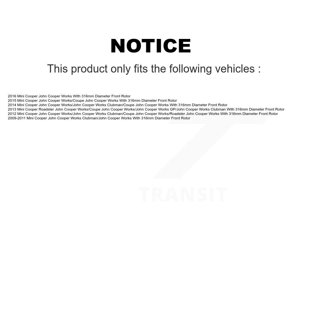 Ceramic Disc Brake Pads Front TEC-1403 For Mini Cooper