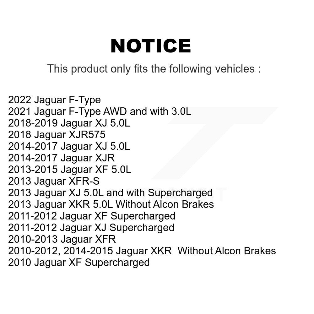 Ceramic Disc Brake Pads Front TEC-1448 For Jaguar XF XJ XKR XFR F-Type XKR-S XJR