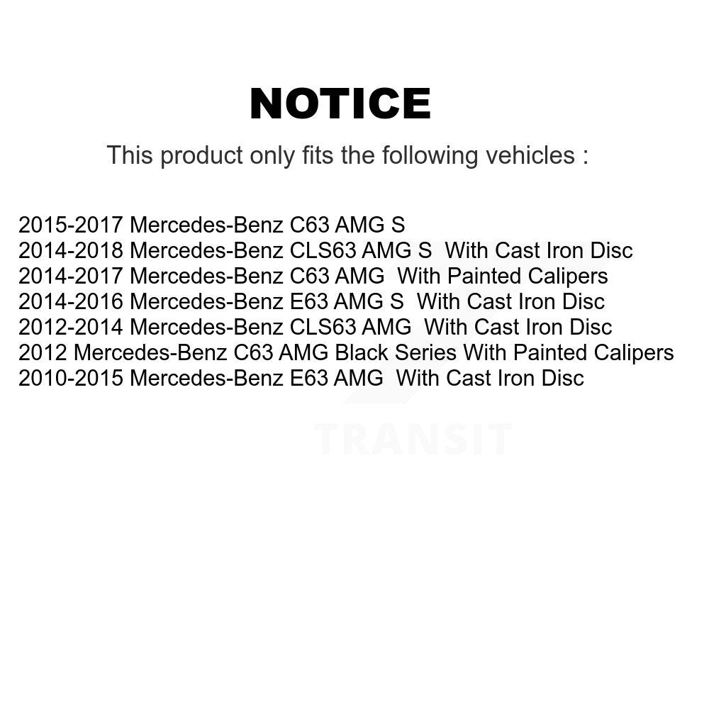 Ceramic Disc Brake Pads Rear TEC-1450 For Mercedes-Benz C63 AMG S E63 CLS63