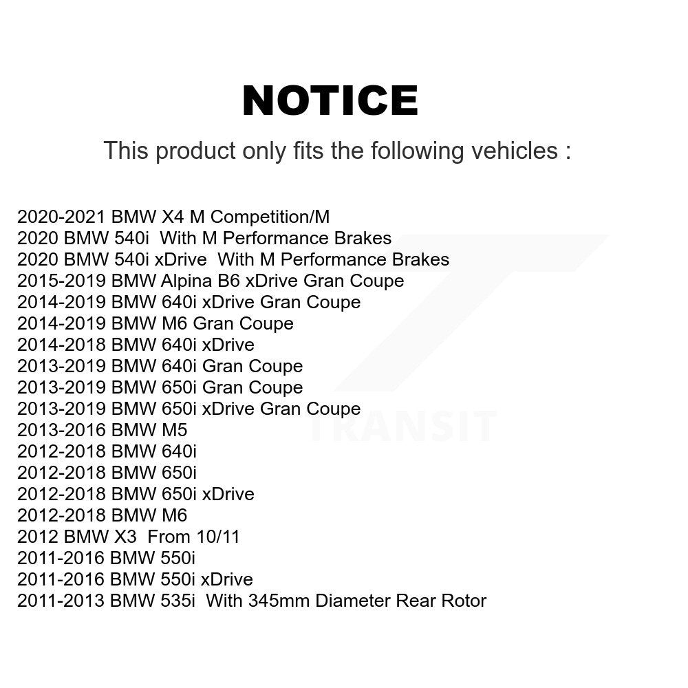Ceramic Disc Brake Pads TEC-1469 For BMW X4 X3 550i xDrive 650i Gran Coupe M5 M6