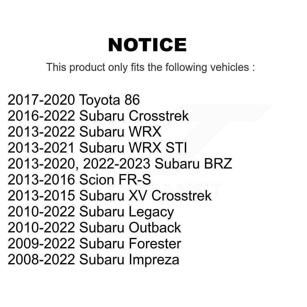 Lateral Arm Ball Joint Assembly Rear Lower Forward TOR-CK100124 For Subaru XV 86