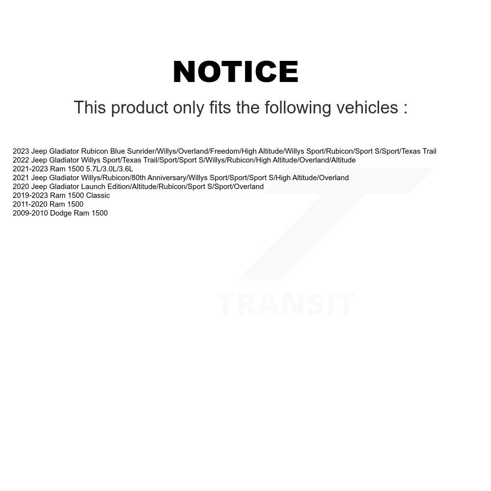 Suspension Track Bar Rear TOR-CK661215 For Ram 1500 Classic Dodge Jeep Gladiator