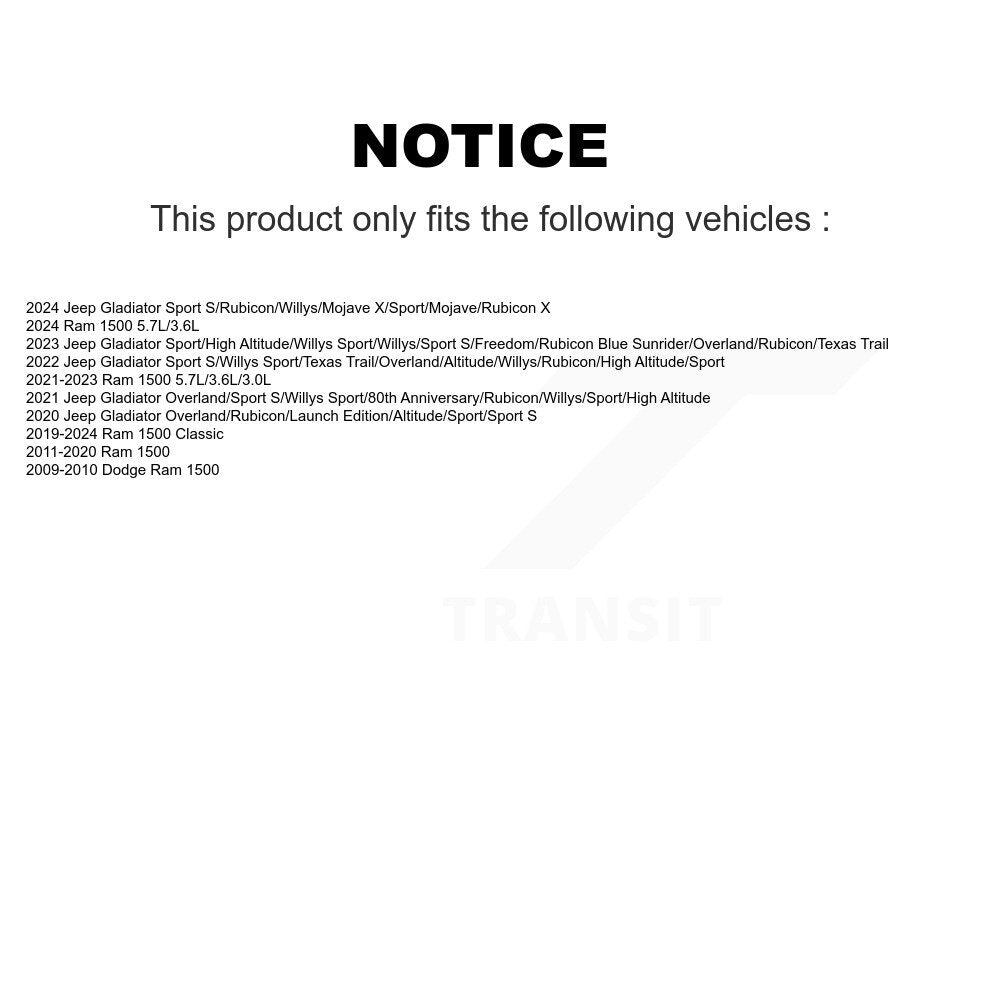 Suspension Track Bar Rear TOR-CK661215 For Ram 1500 Classic Dodge Jeep Gladiator