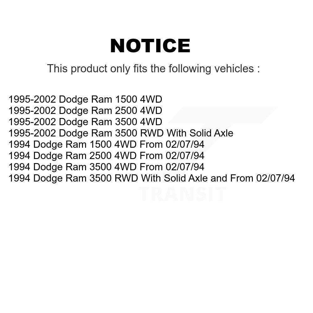 Suspension Track Bar Front TOR-DS1413 For Dodge Ram 2500 1500 3500