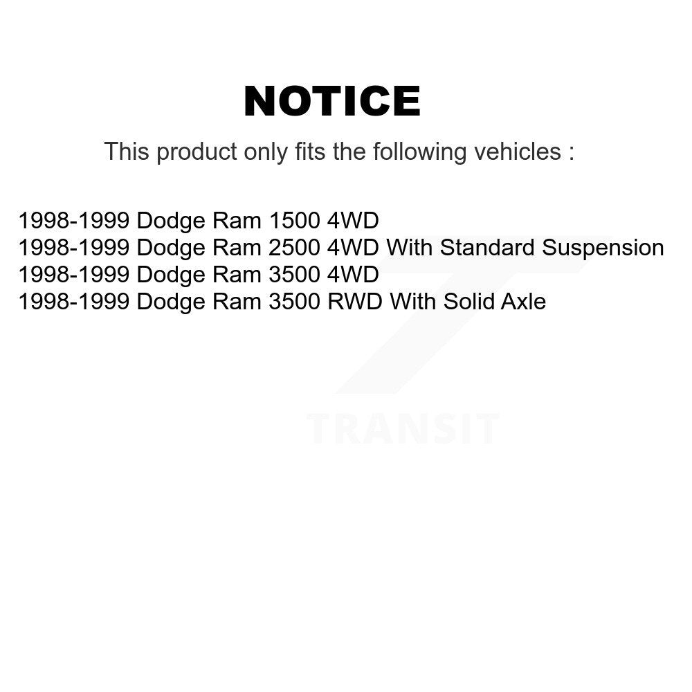 Steering Tie Rod End Front TOR-ES3497 For 1998-1999 Dodge Ram 2500 1500 3500