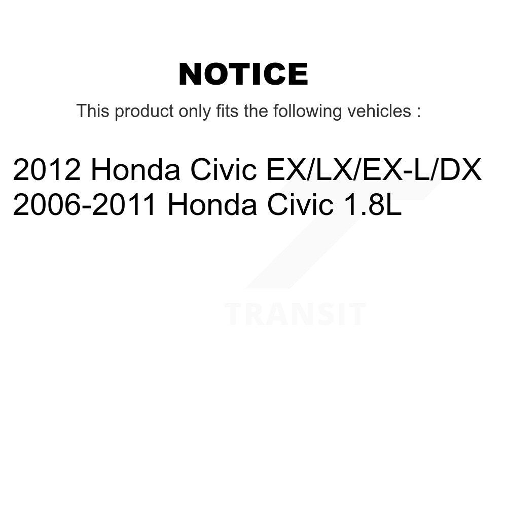 Suspension Stabilizer Bar Bushing Kit Rear To Frame TOR-K200610 For Honda Civic
