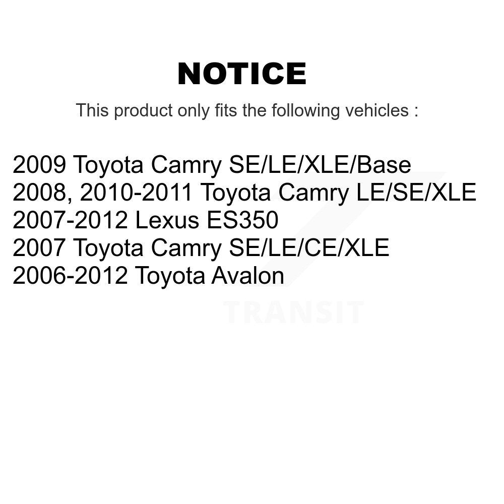 Suspension Stabilizer Bar Bushing Kit Rear To Frame TOR-K200751 For Toyota Camry