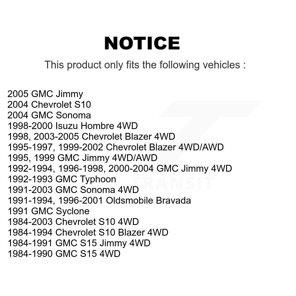 Suspension Ball Joint Front Lower TOR-K5335 For Chevrolet GMC S10 Blazer Jimmy