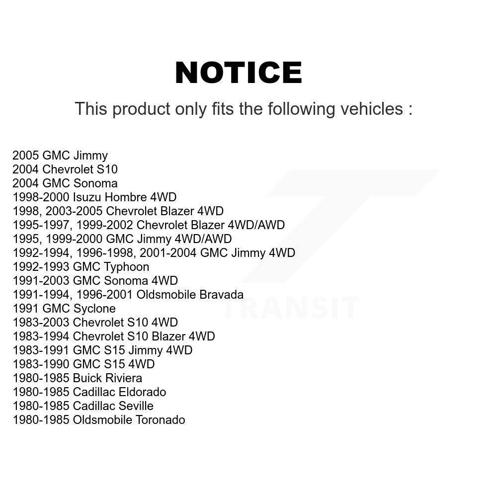 Steering Idler Arm Front TOR-K6251T For Chevrolet GMC S10 Blazer Jimmy Sonoma