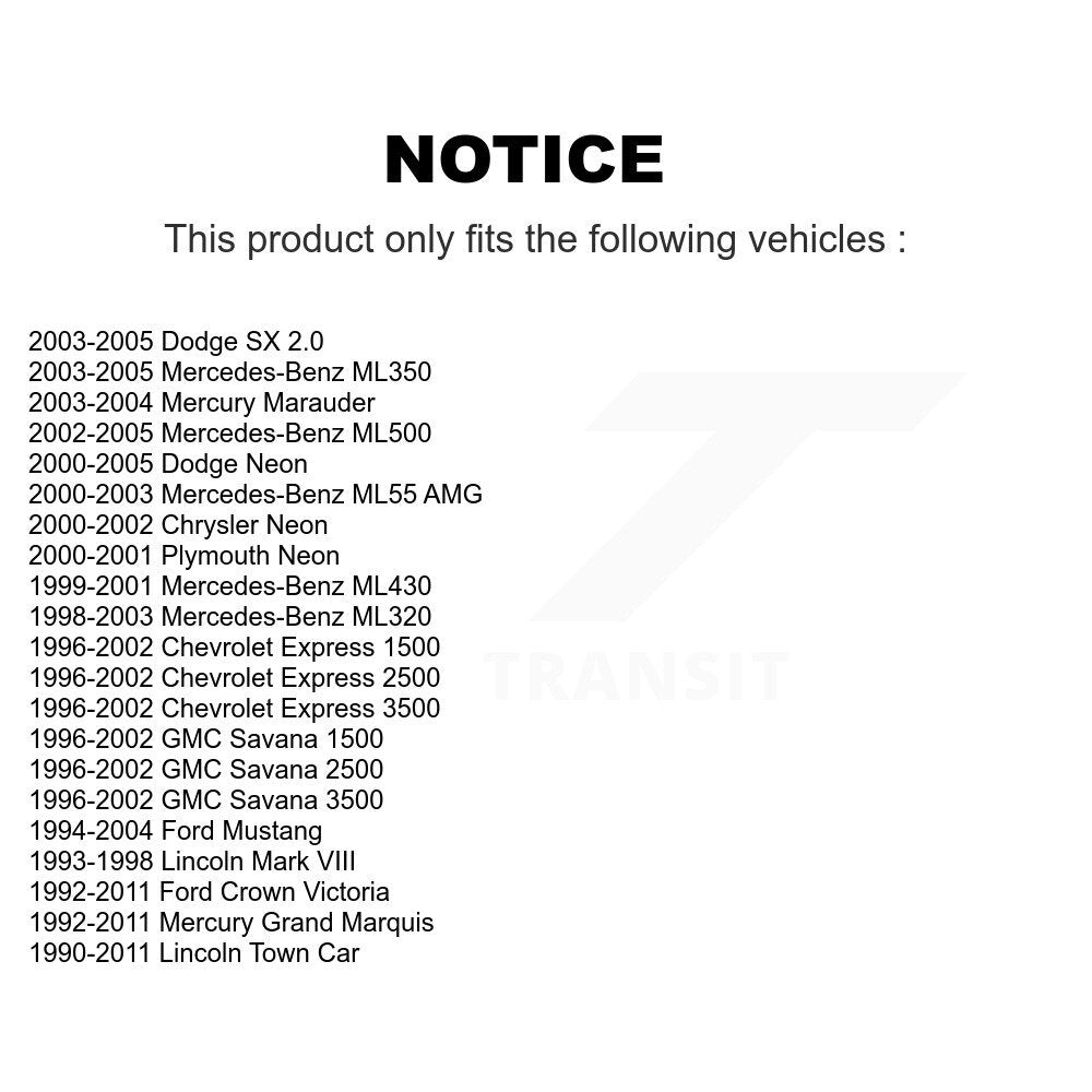 Suspension Stabilizer Bar Link Kit TOR-K700537 For Ford Mustang Lincoln Town Car