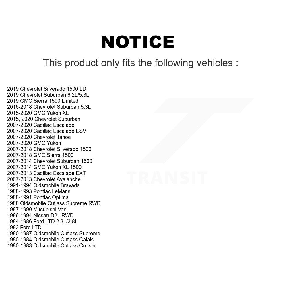 Front Suspension Stabilizer Bar Link Kit 1980-2020 Chevrolet Silverado 1500 LD & GMC Sierra 1500 Yukon/XL & Pontiac LeMans & Nissan D21 & Ford LTD