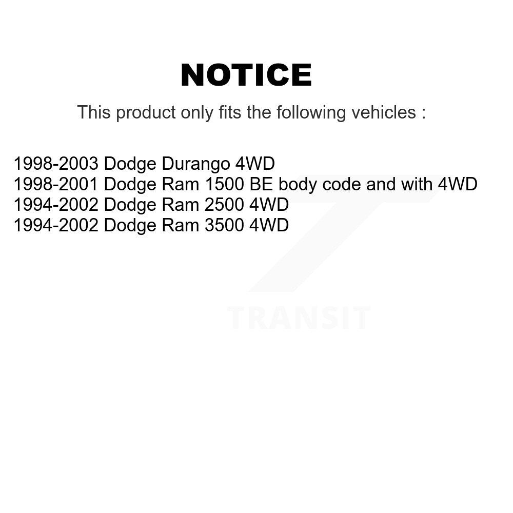 Suspension Stabilizer Bar Link Kit Rear TOR-K7371 For Dodge Ram 2500 1500 3500