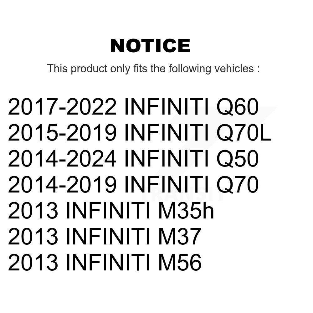 Suspension Stabilizer Bar Link Kit Rear Left TOR-K750775 For INFINITI Q50 Q60