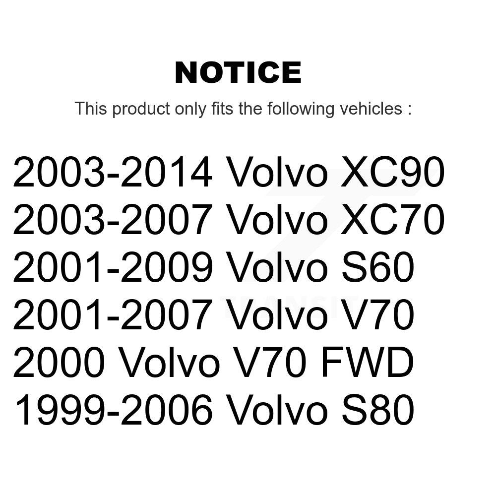 Suspension Stabilizer Bar Link Kit Rear TOR-K80425 For Volvo XC90 S60 XC70 V70