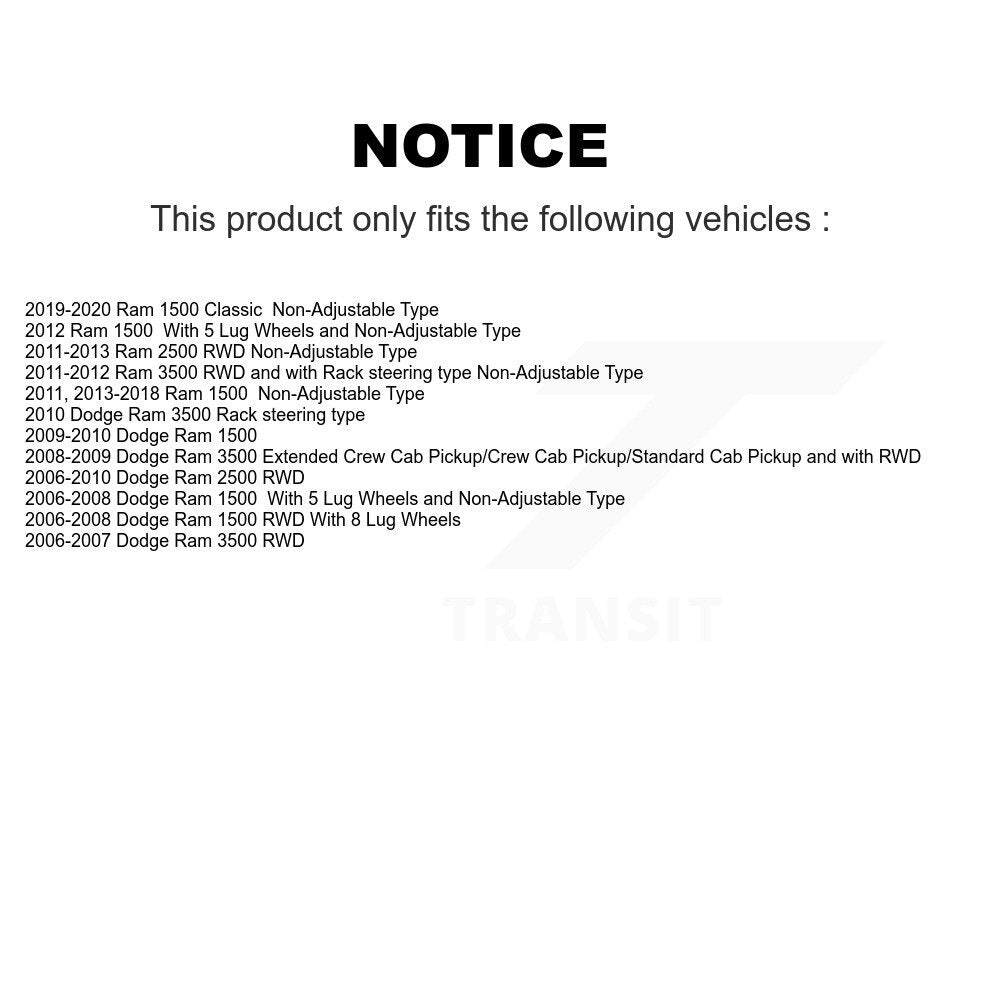 Suspension Ball Joint Front Upper TOR-K80628 For Ram 1500 Dodge Classic 3500