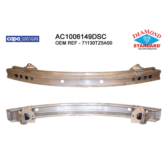 Front Bumper Impact Bar 2014-2025 Acura Mdx & Honda Pilot, Ridgeline, Odyssey, Passport