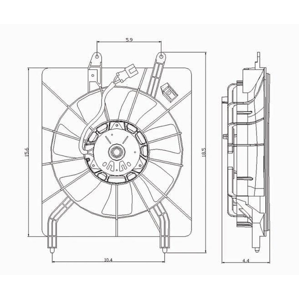 A C Condenser Fan Assembly 2004-2008 Acura Tsx