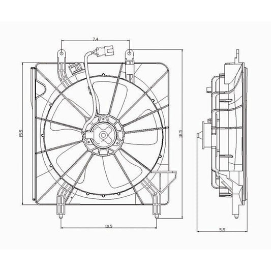 Radiator Fan Assembly 2004-2008 Acura Tsx
