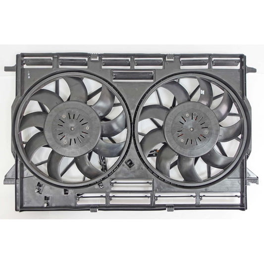 Radiator And Condenser Fan Assembly With Two Fans Side By Side 2017-2023 Audi A4, A5 Quattro, A5 Sportback, S4, A6 Quattro, A6 Allroad