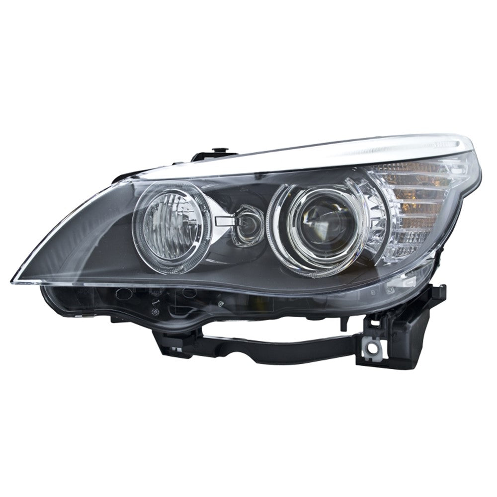 Front Left Driver Side Hid Headlight Lens And Housing 2007-2010 Bmw 535i, 525i, 530i, 528i, 525xi, 530xi, 550i, 528xi, 535xi, 528i Xdrive, 535i Xdrive