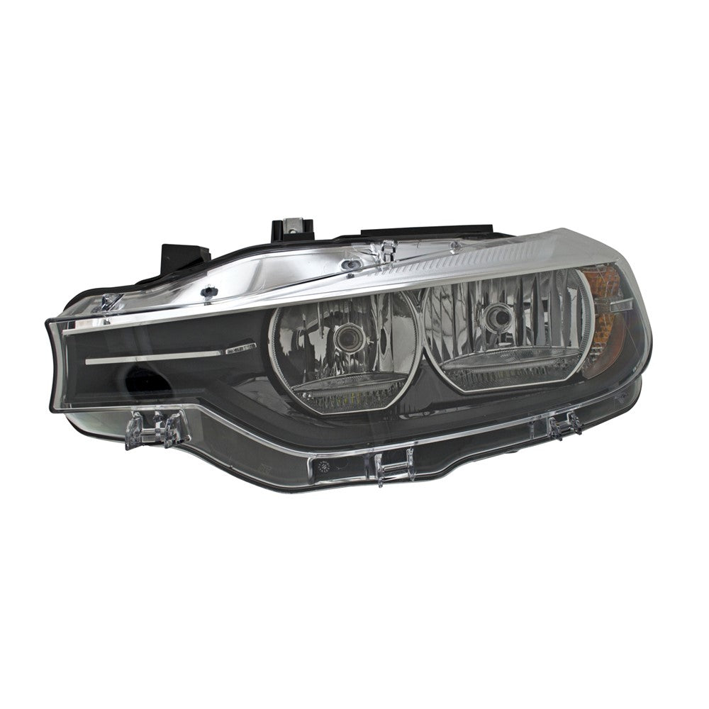 Front Left Driver Side Halogen Headlight Assembly 2016-2018 Bmw 320i, 328i, 330i, 328i Xdrive, 320i Xdrive, 328d, 328d Xdrive, 328i Gt Xdrive