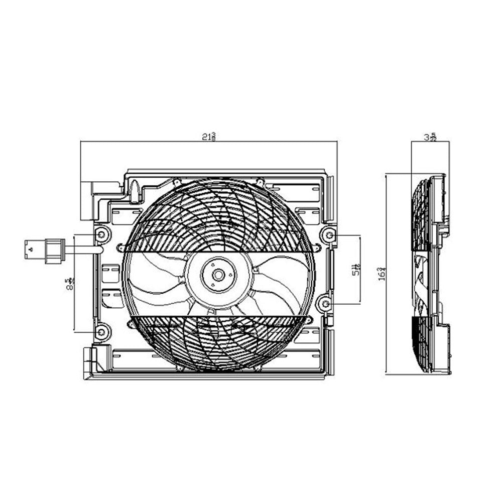 Condenser Fan Asm 1999-2003 Bmw 525i, 530i, 540i, 528i, M5