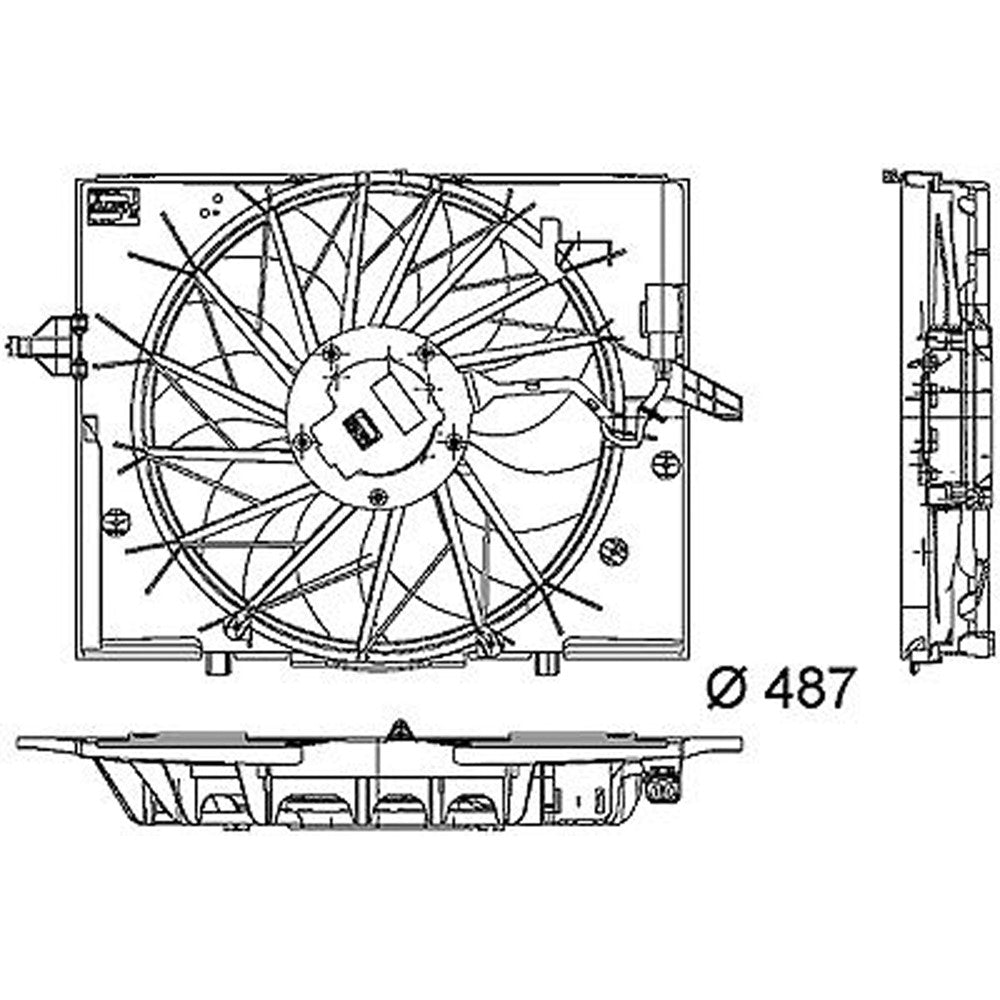 Radiator Fan Assembly 2004-2010 Bmw 535i, 525i, 530i, 528i, 545i, 525xi, 530xi, 550i, 528xi, 535xi, 528i Xdrive, 535i Xdrive, 535i Gt, 550i Gt